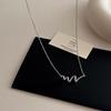 Nicho Design Sense Torcido Zircon Metal Colar Mulheres Estilo Coreano Simples All-match elegante Colar Chain