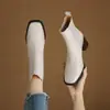 Botines Chelsea de moda estilo coreano con tacón grueso para mujer, nueva colección 2026, botas elásticas retro de tacón alto con punta cuadrada para primavera y otoño