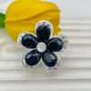 Aleación de Industria Pesada Hueca Diamante Flores de Cinco Pétalos Agujero Recto Cuentas Cadena de Teléfono Móvil DIY Colgante Llavero Accesorios de Bolígrafo con Cuentas