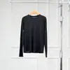 Liquidación a Precio Especial | Cadena de Suministro de Comercio Electrónico Básico Clásico Megan Camiseta de Manga Larga con Cuello Redondo de Lyocell Tencel Lana