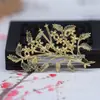 Accesorios para joyería hechos a mano DIY color oro real 24k ramas de osmanthus que conservan el color pueden atraer dinero broche de soldadura pieza de flor grande B768
