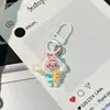 Hebilla de Color Nuevo Llavero Labubu Linda Chica de Dibujos Animados Vestida Colgante de Corazón de Dibujos Animados Accesorios para Estudiantes