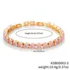 Pulsera Redonda Transfronteriza 6.0 con Cierre de Extensión Multicolor, Pulsera Colorida de Circonita de Alta Calidad para Mujer, Mayoreo