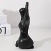 Transfronteiriça Nova Explosiva Preta Esticável Menina Arte Abstrata Sala de Estar Decoração Gabinete de TV Casa Simples Escultura de Resina