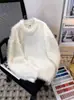 Suéter de manga larga de color liso de terciopelo de visón para otoño e invierno 2024, suéter suave y ceroso estilo bf para hombre y mujer, suéter para pareja