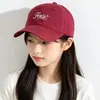 Gorra de Béisbol Bordada Original con Múltiples Letras, Gorra de Pico Unisex, Gorra de Béisbol Versátil Estilo Coreano para Protección Solar