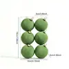 Bolas de Navidad de Color Macarrón Flocadas Transfronterizas 6cm 6 Piezas Set Navideño Decoración Adornos de Árbol de Navidad de Color Sólido