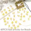 Set de Anillos para Cabello de Rastas de 40 Piezas Transfronterizo Amazon Xiyin Temu Totalmente Gestionado Shein Estación Independiente Europa y América