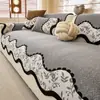 Almofada de sofá em chenille, amigável à pele, universal para todas as estações, almofada de sofá com formato fresco e único, almofada de assento fixa antiderrapante para casa