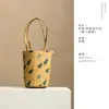 Bolsa de almacenamiento para juego de té de algodón tejido, bolsa cilíndrica gruesa para viaje, bolsa de ceremonia de té de tamaño grande para maestros de té