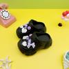 Nuevas Pantuflas de Moda para Niños y Niñas, Lazo Morado Love, Zuecos Versátiles, Sandalias de Puntera Antideslizantes de Suela Blanda