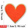 Bordado de punto Jianxing cara sonriente en forma de corazón bordado de lana tela de bordado pasta de bordado Adhesivo Termofusible parche para bolsa de ropa