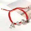 Novo Bracelete de Aço Inoxidável com Fio Vermelho Simples e Elegante Versátil Estilo Coreano para Mulheres, Aço Titânio, Alta Qualidade, Conserva a Cor