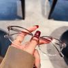 Gafas de Nerd para Mujer Sven Retro Montura Pequeña Ovaladas Ultraligeras TR90 Luz Azul Anti-Luz Lentes Lisos Lentes de Montura Estrecha