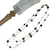 Colar Elegante Retrô Pedra Olho de Tigre Pérola Múltiplos Métodos de Uso Moda Luxo Acessível Design de Nicho de Alta Qualidade Corrente de Suéter para Mulheres