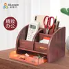 Jinlongxing C2021 porta-canetas de madeira simples criativo para mesa chave controle remoto cosméticos miudezas porta-canetas de madeira enfeites