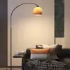 Luminária de Chão em Tecido Estilo Vintage Wabi-Sabi Original 6 Nova Retrô Francesa Quarto Sala ao Lado do Sofá Luminária de Pesca Ferro