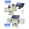 Luz de Pared Solar Impermeable para Exteriores con Inducción de Cuerpo Humano, 333LED, Luz de Calle para Paisajismo de Jardín y Villa, Luz de Garaje, Luz de Emergencia