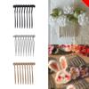Peine de Metal de 8 Dientes de Alta Calidad Peine de Hierro Peine Retorcido Accesorios para el Cabello Peine Retorcido Corona Peine de Novia