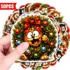 Compra directa transfronteriza de 50 lindos stickers de animales navideños (gatos) para decoración navideña, agenda y decoración de funda de teléfono