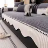 Cojín de sofá de pana engrosada para otoño e invierno, antideslizante, a prueba de polvo, cálido, antiarañazos de gato, funda de cojín de asiento de sofá de una pieza