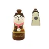 Ímã de Geladeira Gato Fofo Estilo Japonês Ins Alto Valor Magnético 3D Pão Assando Bolo Decoração de Cozinha Metabo