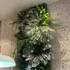 [Serie de Paredes de Plantas] Pared de Plantas Verdes Simulada, Flores Falsas Biónicas Artificiales para Decoración, Césped de Fondo Popular para Paisajismo en Línea