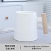 Taza Separadora de Té y Agua Dingsheng con Asa de Madera, Taza de Cerámica, Taza de Café con Tapa y Cuchara, Caja de Regalo