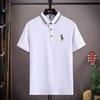 Polo de algodón puro de verano 2024 para hombre, camiseta informal de manga corta con solapa bordada de alta gama, estilo Paul