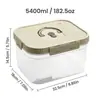 Conjunto de 5 Caixas Organizadoras de Geladeira Transfronteiriças, Caixas Organizadoras Empilháveis, Seguras para Micro-ondas, Recipientes Selados de Grande Capacidade para Cozinha Atacado
