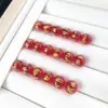 Ágata Natural Amarillo, Blanco, Rojo, Negro y Verde Bronceado Mantra de Seis Caracteres Sánscrito Lema Esmaltado Cuentas Sueltas Redondas Calcedonia de Vid Lote