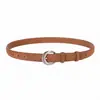 Cinto Feminino de Couro Genuíno Decorativo Simples Versátil com Fivela Prateada para Jeans Camurça Exclusivo Transfronteiriço Novo em Estoque