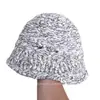 Sombrero de pescador de punto minimalista multicolor para mujer, sombrero de pescador versátil casual de otoño e invierno, sombrero de lana cálido y moderno