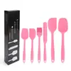 Conjunto de Espátulas 6 Peças Silicone Pincel de Óleo Raspador Espátula para Bolo e Creme Ferramenta de Cozinha para Panqueca e Assar Raspador
