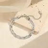 Popular Collar Transfronterizo Tejido a Mano Reina Madre Acero Titanio Lujo Accesible Joyería Versátil Accesorios de Oro de 18K de Alta Gama para Mujer