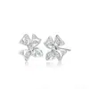 Pendientes de Flor para Mujer Lujo Ligero Diseño de Nicho Moda de Verano Estilo Coreano Suave Simples Elegantes Pendientes de Lazo Kink