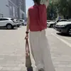 26362 Nuevo Gran Amor Belleza Yi Yuan 2026 Verano Nuevo Francés Sencillo Top sin Mangas Falda de Línea A Adelgazante Mujer