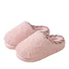 Chinelos de Pelúcia de Algodão Simples Femininos Outono Inverno Sola Grossa Silenciosos Antiderrapantes Roupa de Casa Não Desabam Quentes Chinelos de Pele com Pelúcia Adicional