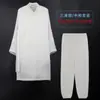 Cuello Wudang Sanqing túnica taoísta traje taoísta femenino solapa cruzada masculina traje Taiji túnica taoísta bata taoísta taoísta