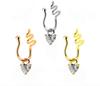 Pinza para Nariz en Forma de U Getta con Microincrustaciones de Circonita, Ear Cuff, Aro para Nariz sin Perforar, Joyería de Comercio Exterior, Estilo con Incrustaciones de Diamantes Amatista