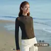 Top Deportivo Ji Jia Media Cremallera Ropa de Fitness Yoga para Mujer 2024 Nuevo Otoño e Invierno Manga Larga Profesional Cómodo Secado Rápido