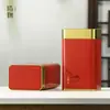 Latas Pequeñas de Té, Latas de Hierro, Capacidad de Media Libra, Adecuadas para Té Negro y Té Verde, Latas Vacías Cuadradas de Metal para Empaque de Té, Al por Mayor en Stock