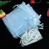 Bolsa de malla Eugen con cordón venta al por mayor de artículos en stock color sólido Bolsa de malla perlada regalo de vacaciones bolsa de embalaje con cordón para dulces