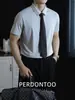 Estilo Elite Urbana! Camisa Masculina Antibacteriana Sem Costura Confortável de Manga Curta 7A, Camisa Quadrada de Negócios de Alta Qualidade para o Verão