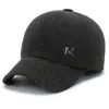Gorro de lana personalizado para protección de orejas, cálido, para hombre, de mediana edad y ancianos, gorra de béisbol engrosada, gorra de papá, gorra plana para ancianos, ala ancha