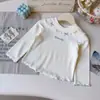 Blusas Infantis Estilo Coreano, Novos Estilos Primavera e Outono para Bebês Meninas, Camisetas de Manga Longa Elegantes e Fofas