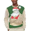 Europa Transfronteriza Sudadera con Capucha Redonda Divertida de Papá Noel Impresión 3D para Hombre Primavera Otoño Holgada Manga Larga Pulóver Comercio Exterior