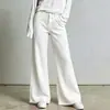 Pantalones largos rectos casuales de punto gofrado sueltos para mujer, nuevos de otoño e invierno, Amazon transfronterizo europeo y americano 2026