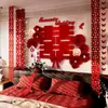 Set de decoración de ambiente para habitación de boda con grandes caracteres de "doble felicidad" para la sala de estar, sofá, dormitorio y cabecero del novio y la novia, ofreciendo un toque decorativo de alta gama