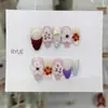 Daiyueda Unhas Vestíveis Feitas à Mão Novo Modelo Outono/Inverno B268 Totalmente Pintadas à Mão Esculpidas Elegantes Estilo Comércio Exterior Adesivos de Nail Art